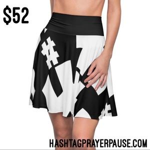 #PrayerPause Women's Black Ice Skater Skirt